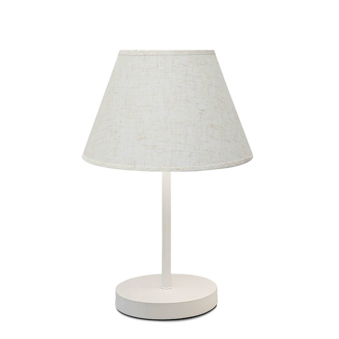 Opviq Lámpara de Mesa con Pantalla de Tela Crema Opviq Lámpara de Mesa con Pantalla de Tela Crema